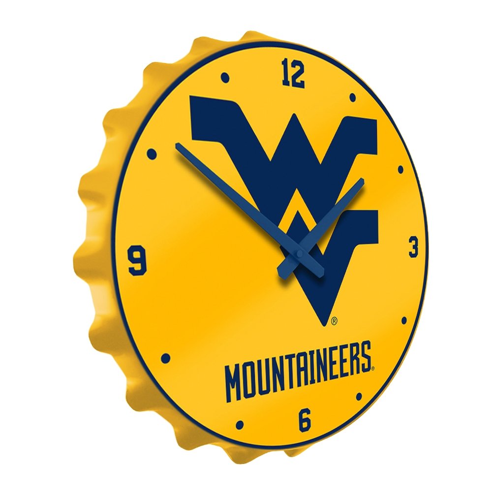 West Virginia Mountaineers: Bottle Cap Wall Clock - The Fan-Brand