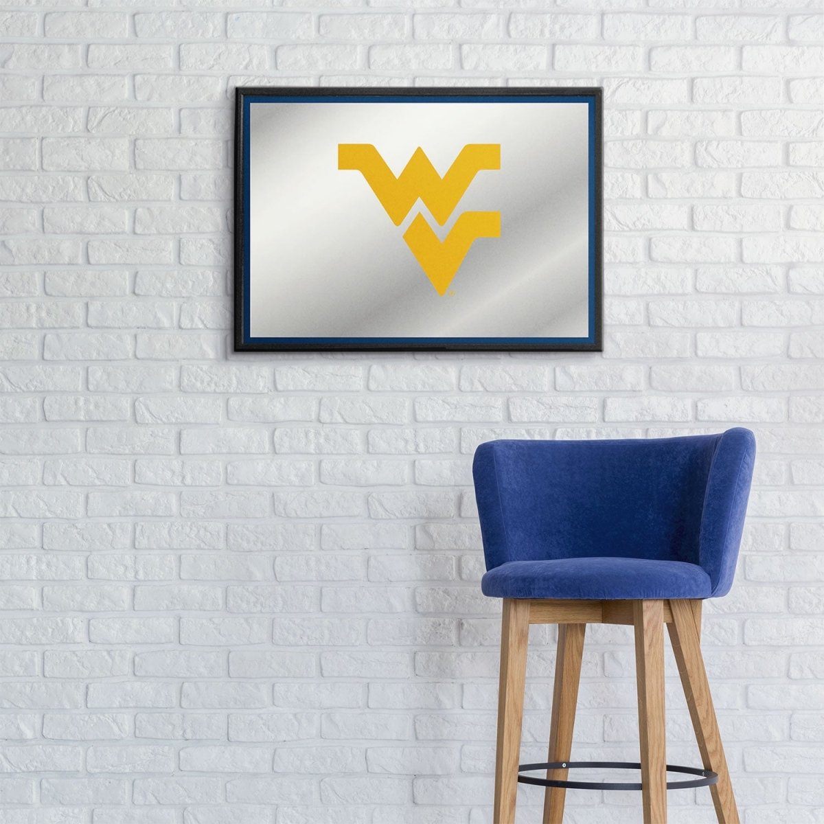 West Virginia Mountaineers: Framed Mirrored Wall Sign - The Fan-Brand