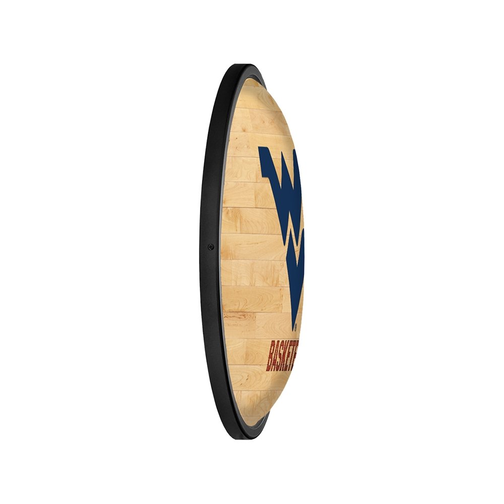 West Virginia Mountaineers: Hardwood - Oval Slimline Lighted Wall Sign - The Fan-Brand