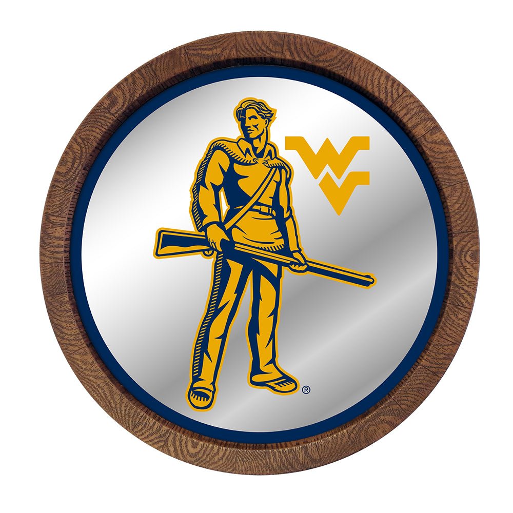 West Virginia Mountaineers: Mascot - Mirrored Barrel Top Mirrored Wall Sign - The Fan-Brand