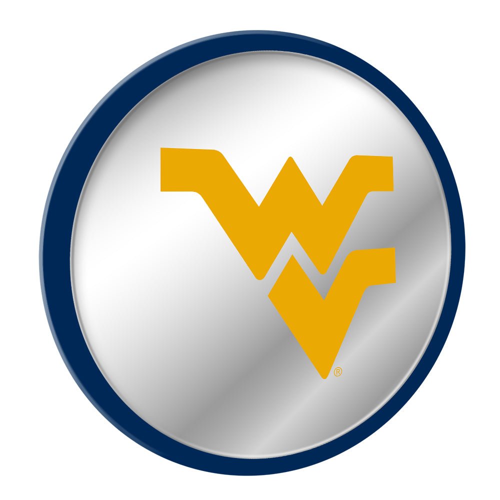 West Virginia Mountaineers: Modern Disc Mirrored Wall Sign - The Fan-Brand