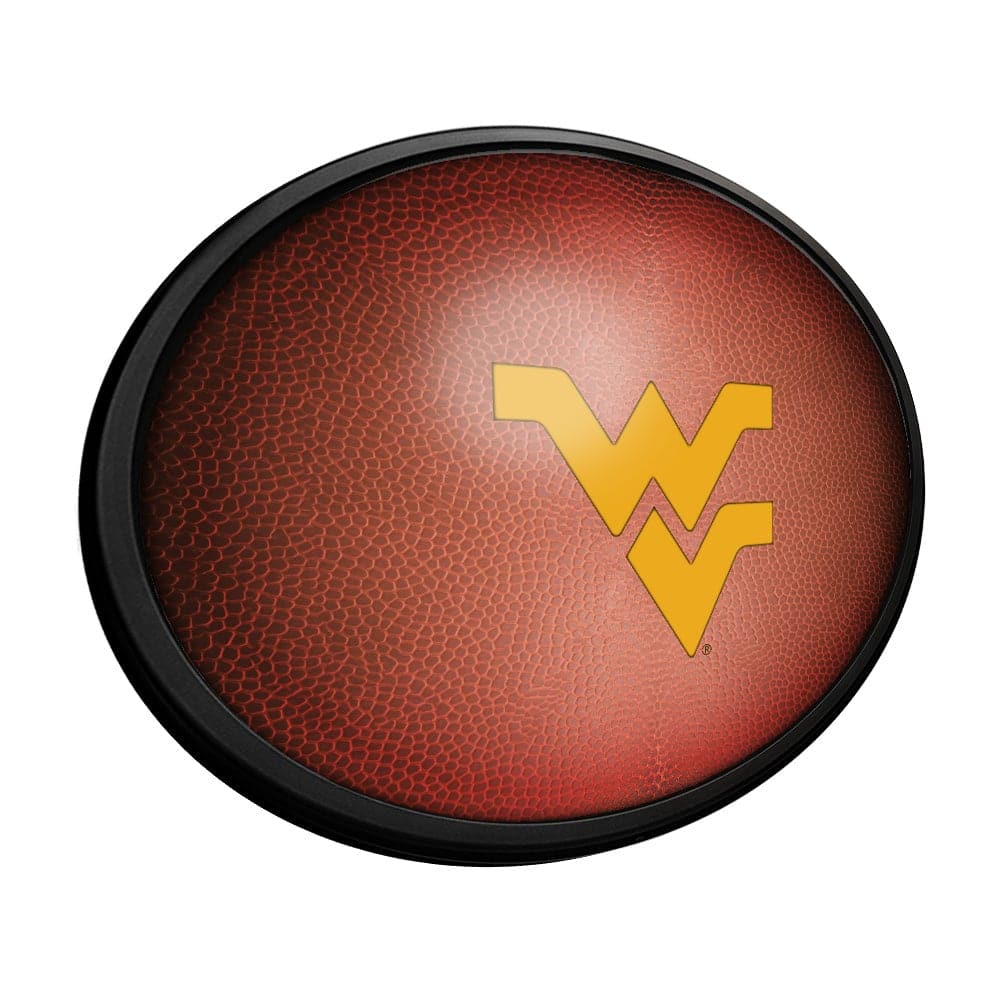 West Virginia Mountaineers: Pigskin - Oval Slimline Lighted Wall Sign - The Fan-Brand