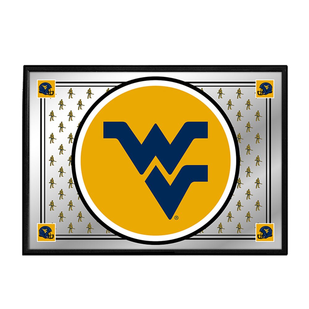 West Virginia Mountaineers: Team Spirit - Framed Mirrored Wall Sign - The Fan-Brand