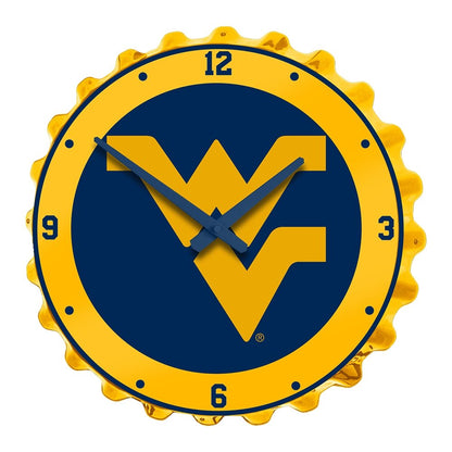 West Virginia Mountaineers: WV - Bottle Cap Wall Clock - The Fan-Brand