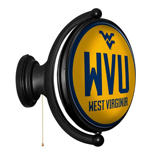 West Virginia Mountaineers: WVU - Original Oval Rotating Lighted Wall Sign - The Fan-Brand