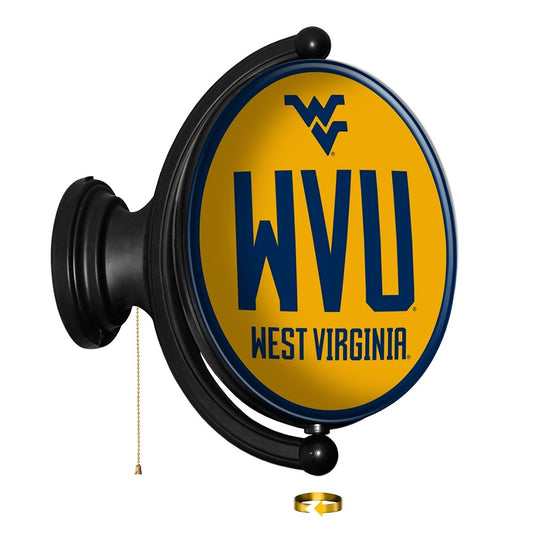 West Virginia Mountaineers: WVU - Original Oval Rotating Lighted Wall Sign - The Fan-Brand