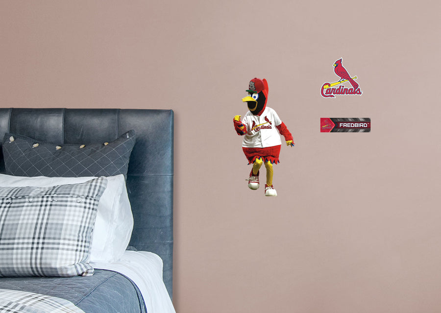 Fredbird Mascot - RealBig Collection - Official MLB - St. Louis Cardinals - Reusable Vinyl Wall Decals