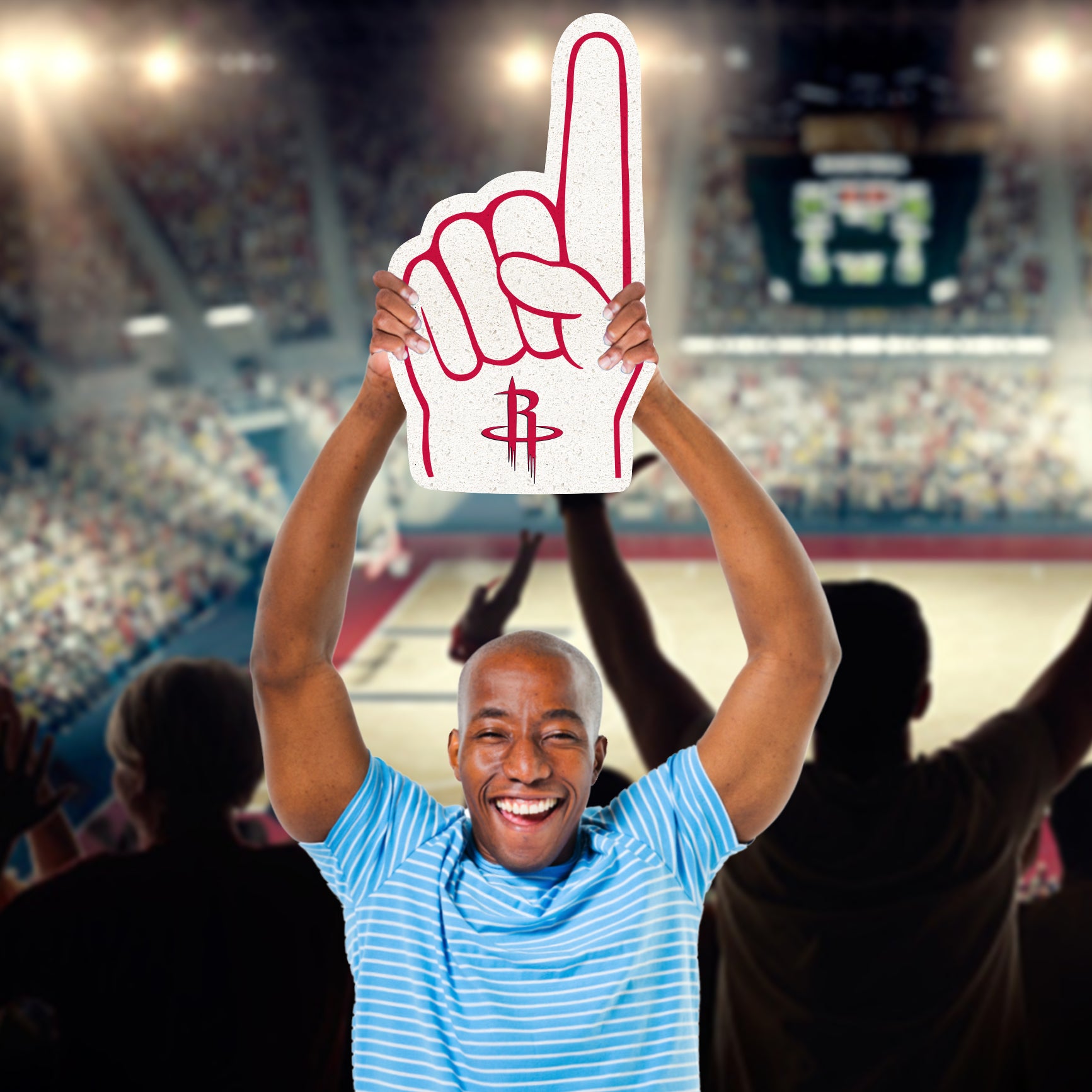 Foam Finger - Big Head - Official NBA - Houston Rockets - Foam Core Cu ...