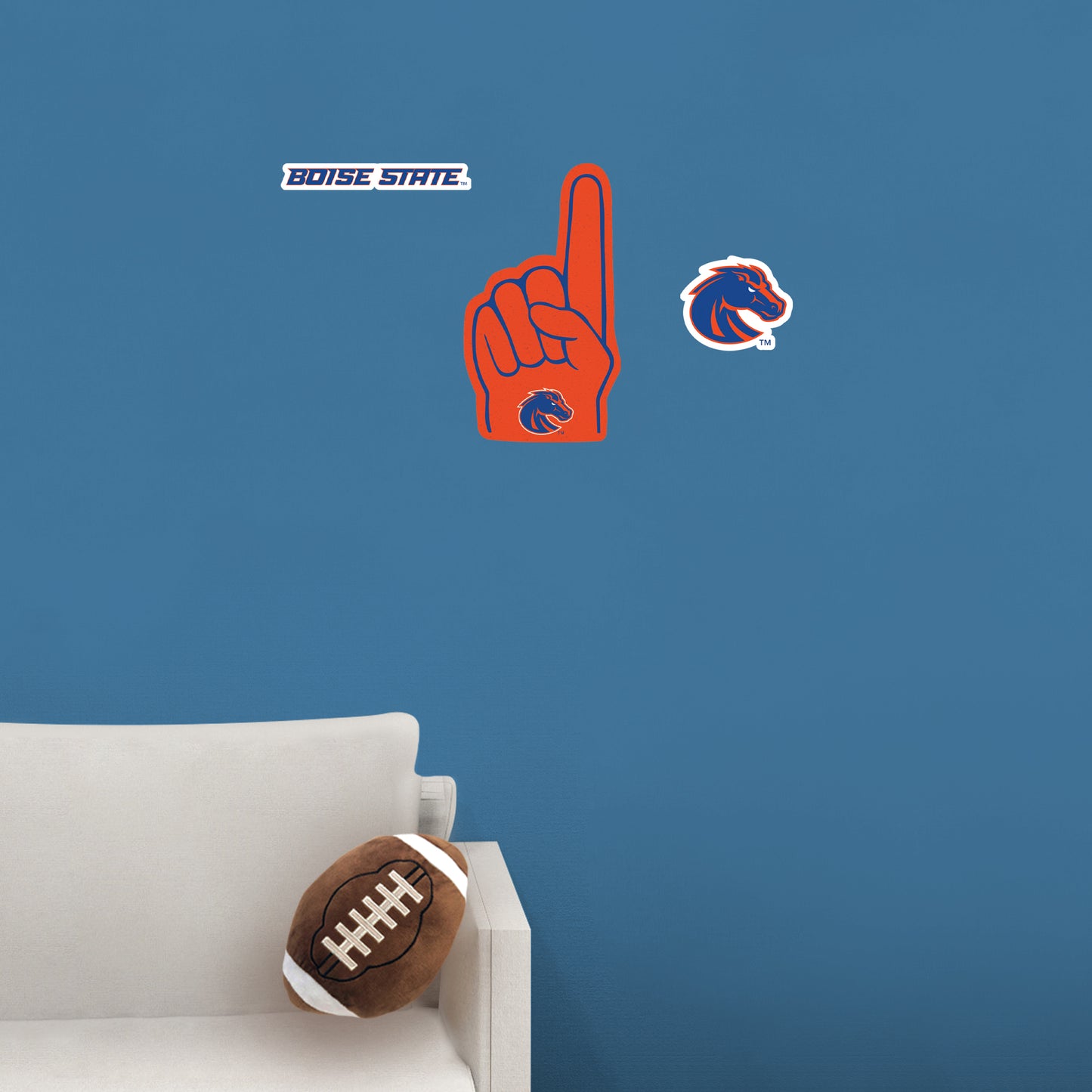 Boise State Broncos:  2021  Foam Finger        - Officially Licensed NCAA Removable     Adhesive Decal