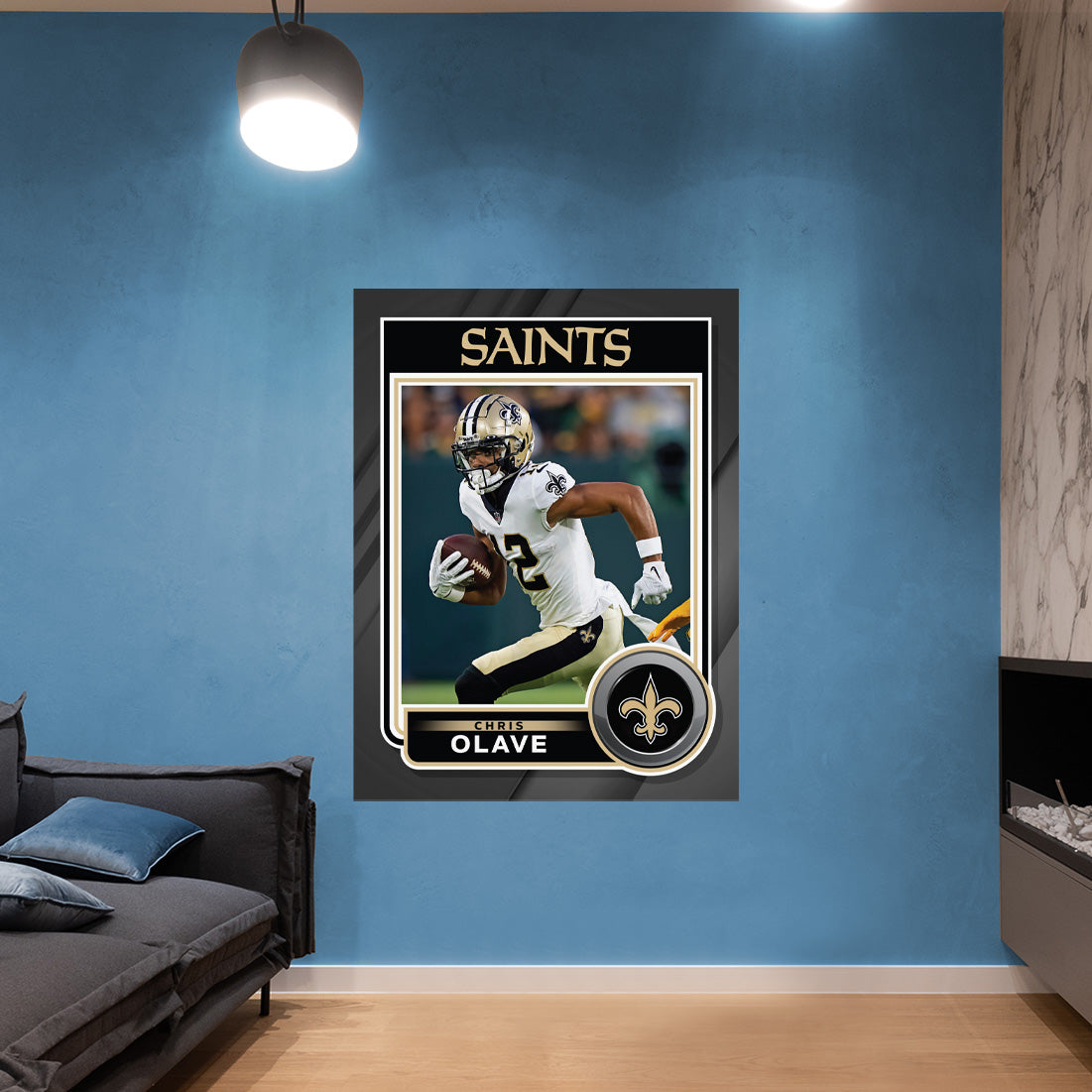 New Orleans Saints: Chris Olave Poster - Officially Licensed NFL Removable Adhesive Decal