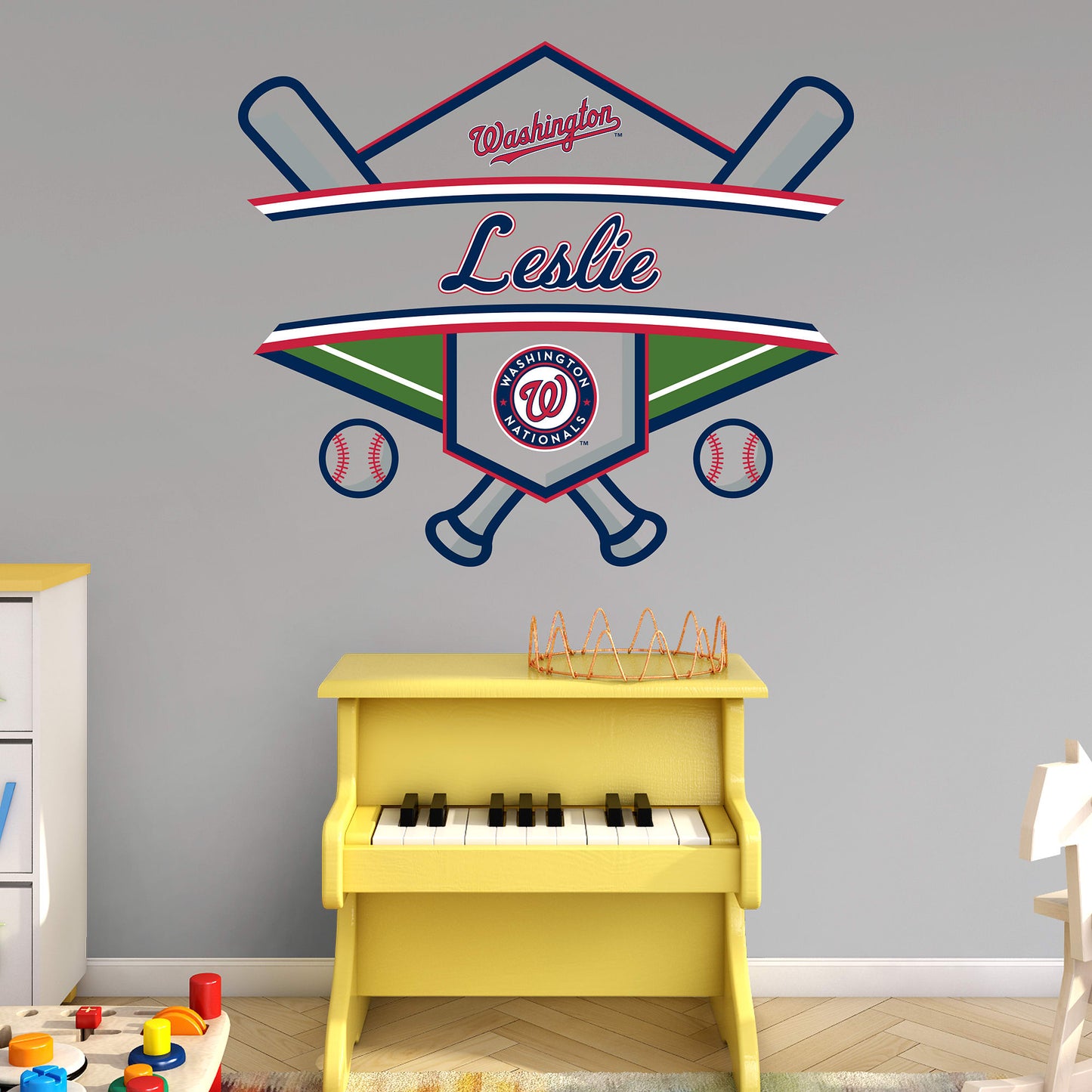 Washington Nationals: Personalized Name - Officially Licensed MLB Transfer Decal