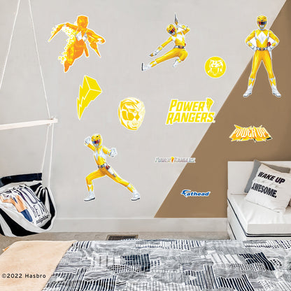 Power Rangers: Yellow Ranger Collection - Officially Licensed Hasbro Removable Adhesive Decal