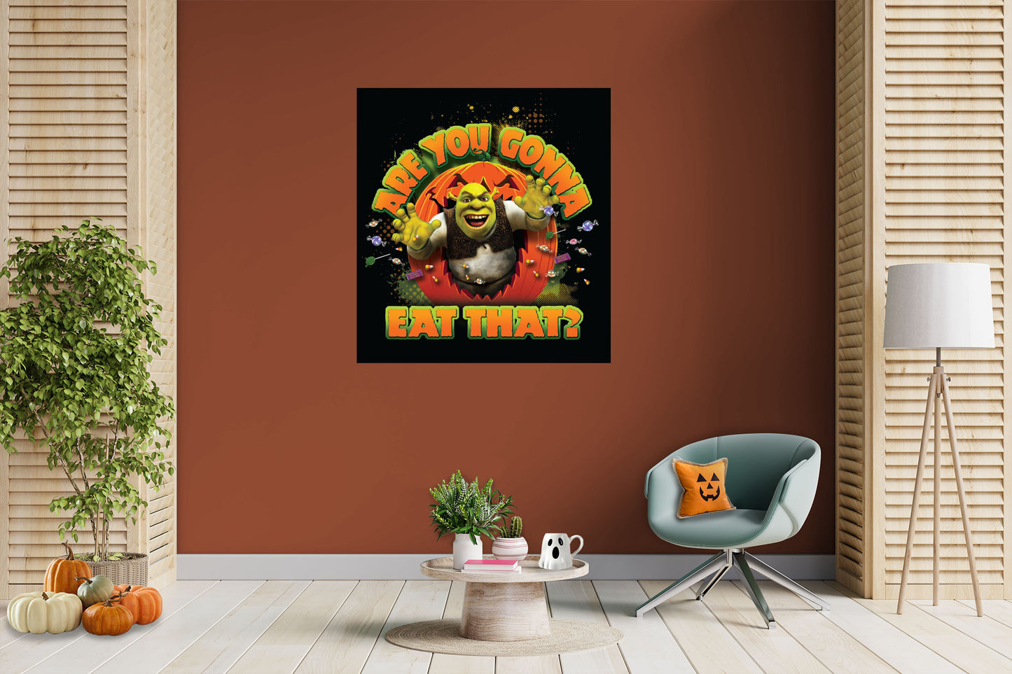 Shrek:  Eat That Mural        - Officially Licensed NBC Universal Removable Wall   Adhesive Decal