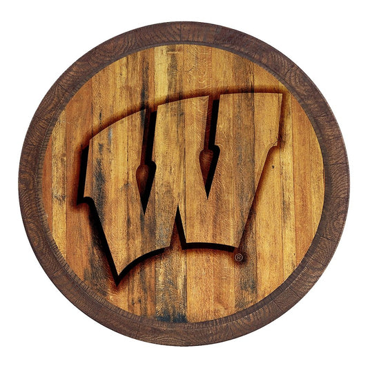 Wisconsin Badgers: Branded "Faux" Barrel Top Sign - The Fan-Brand