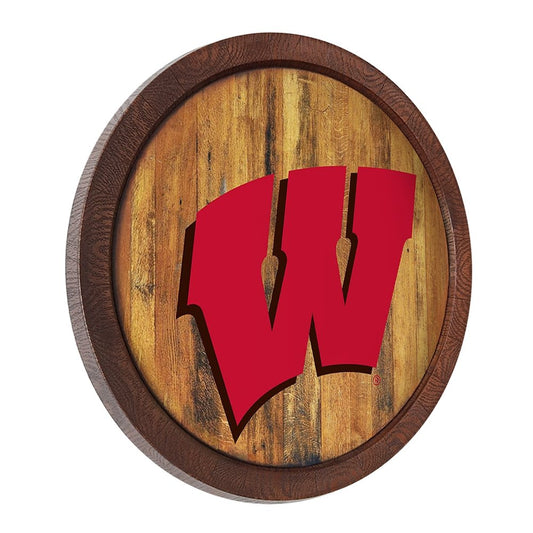 Wisconsin Badgers: "Faux" Barrel Top Sign - The Fan-Brand