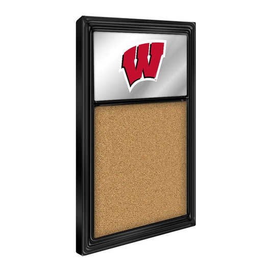 Wisconsin Badgers: Mirrored Cork Note Board - The Fan-Brand