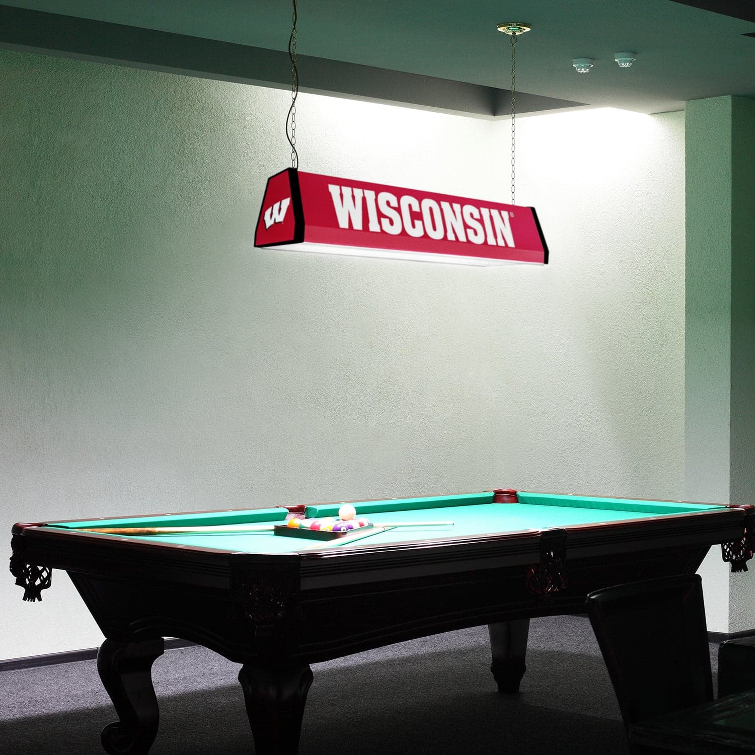 Wisconsin Badgers: Standard Pool Table Light - The Fan-Brand