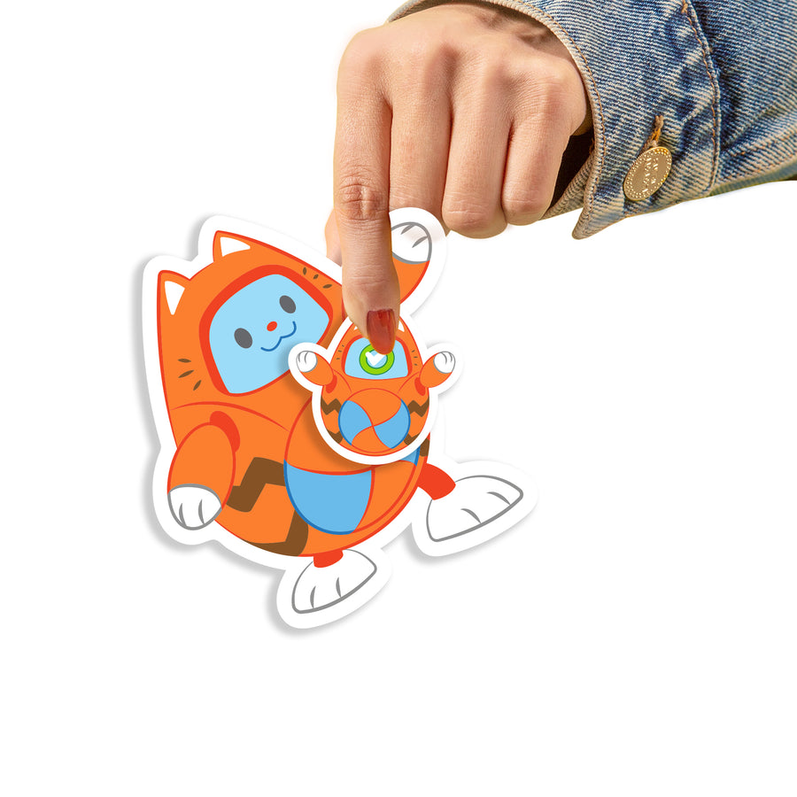 Blippi - 5 Minis (Mixed Sizes) - Official Tabbs - Reusable Vinyl Decals