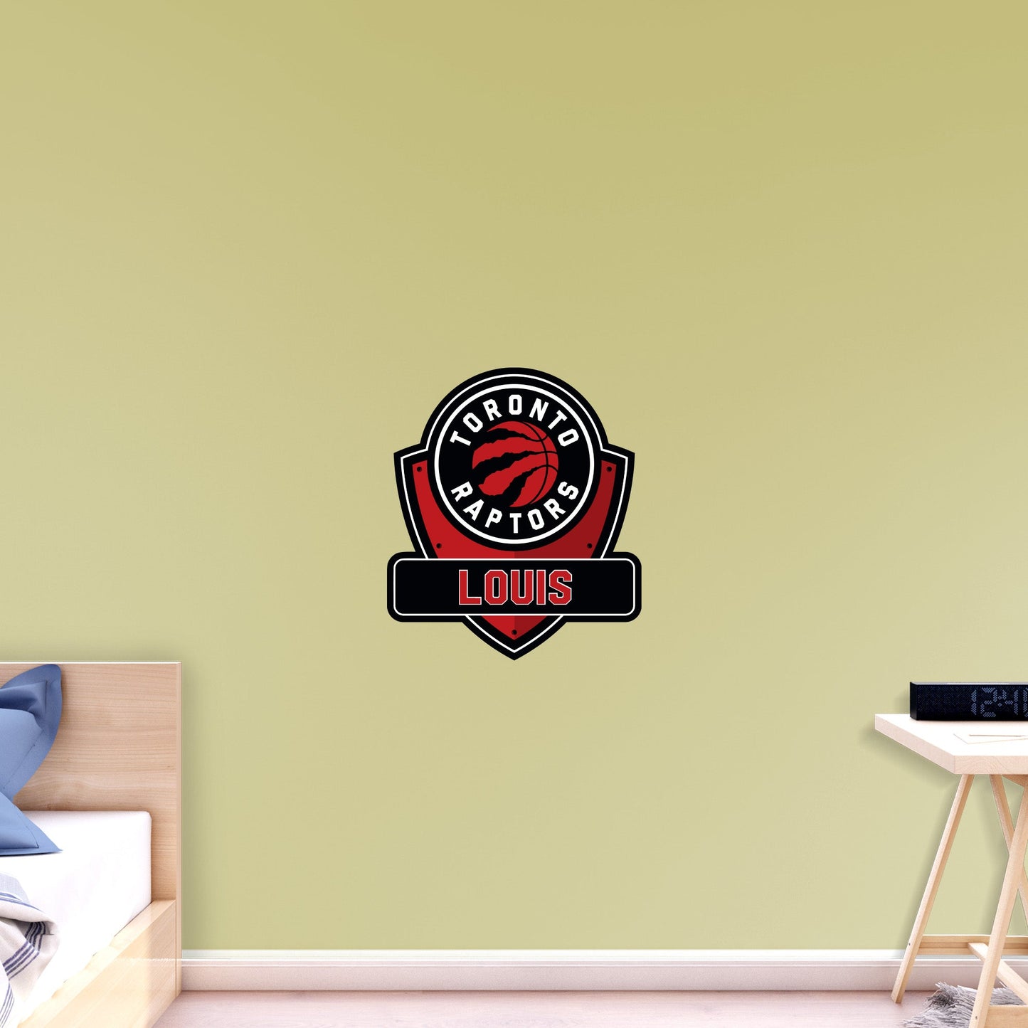 Toronto Raptors: Badge Personalized Name - Officially Licensed NBA Removable Adhesive Decal