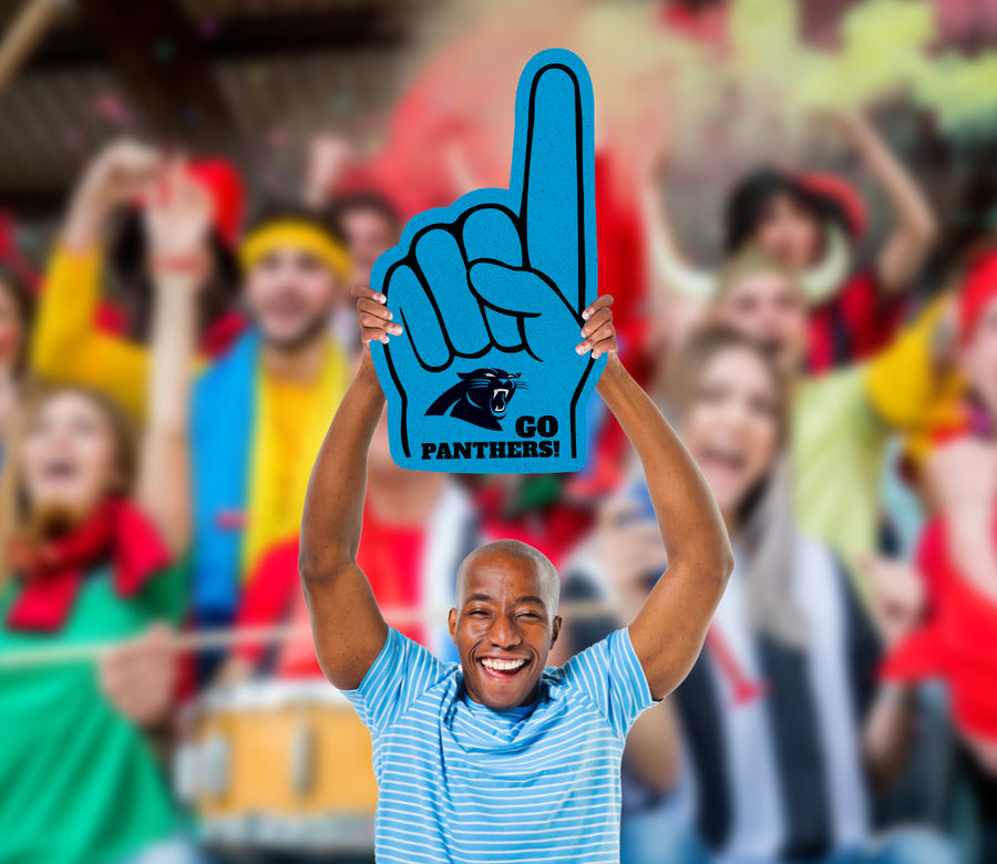 Foam Finger - Big Head - Official NFL - Carolina Panthers - Foam Core Cutout