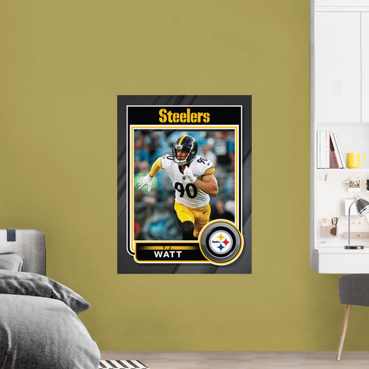 Pittsburgh Steelers: T.J. Watt  Poster        - Officially Licensed NFL Removable     Adhesive Decal