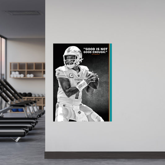 Miami Dolphins: Tua Tagovailoa 2022 Inspirational Poster        - Officially Licensed NFL Removable     Adhesive Decal