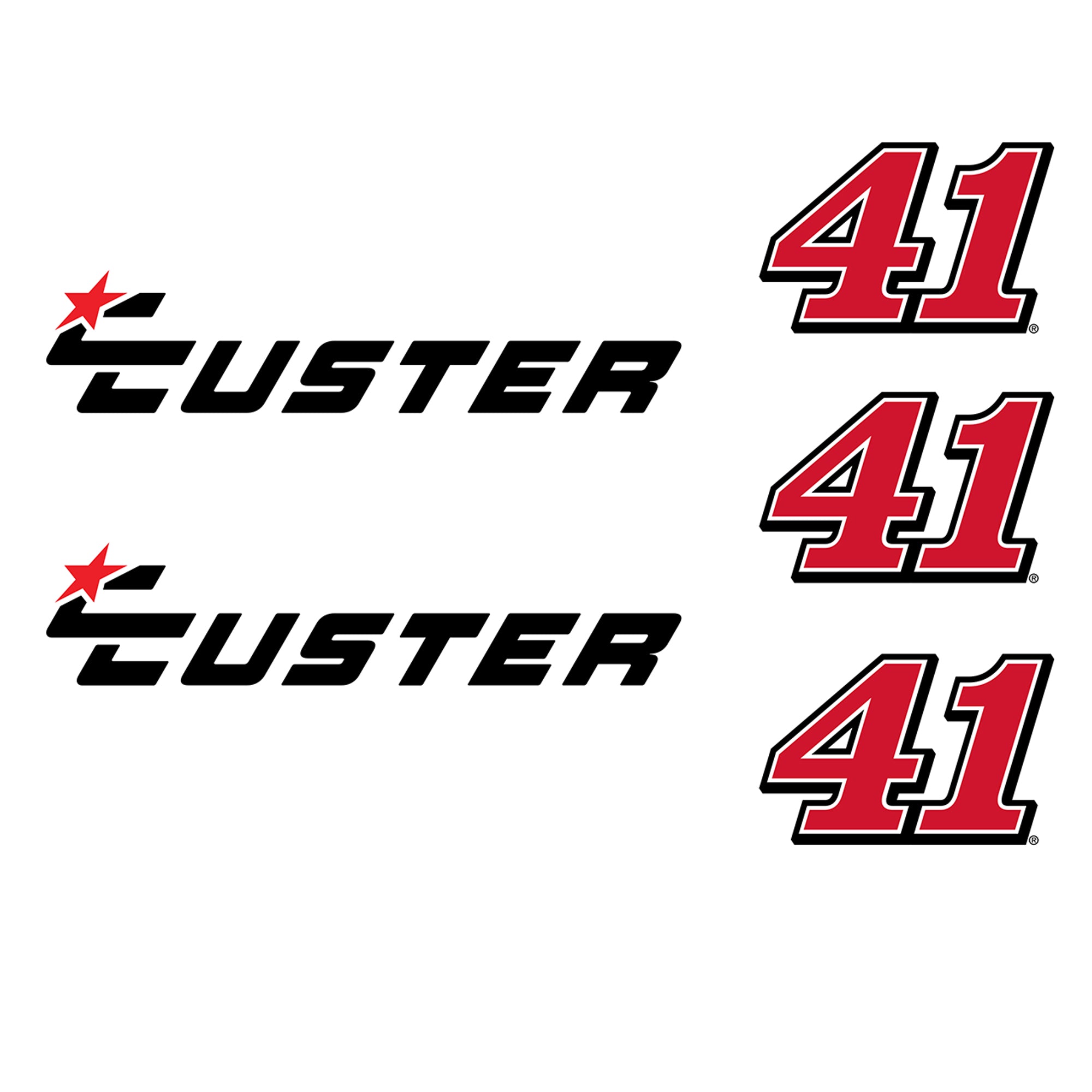 Custer Logos Cole Custer #41 - 5 Logo Minis (Mixed Sizes) - Official NASCAR - Reusa ...