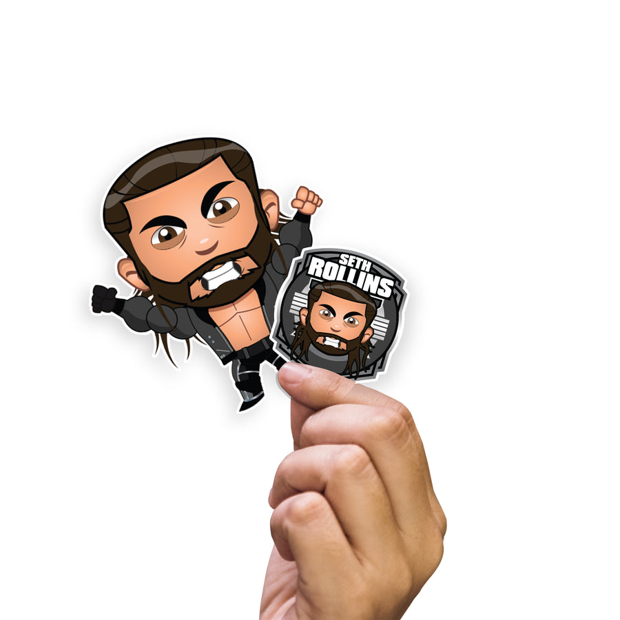 Seth Rollins - 5 Minis (Mixed Sizes) - Official WWE - Reusable Vinyl Decals
