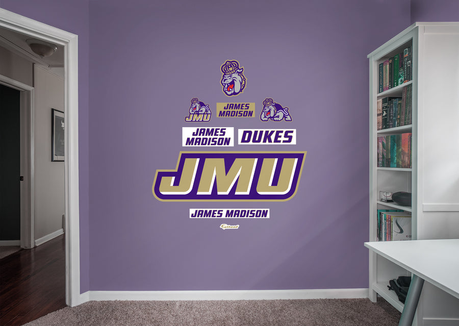 James Madison Dukes - RealBig JMU Logo Collection - Official NCAA - James Madison Dukes - Reusable Vinyl Wall Decals
