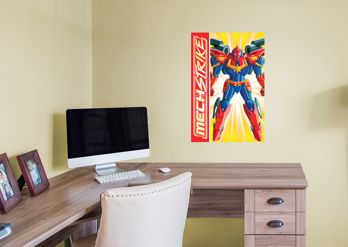 Avengers: Captain Marvel         - Officially Licensed Marvel Removable Wall   Adhesive Decal