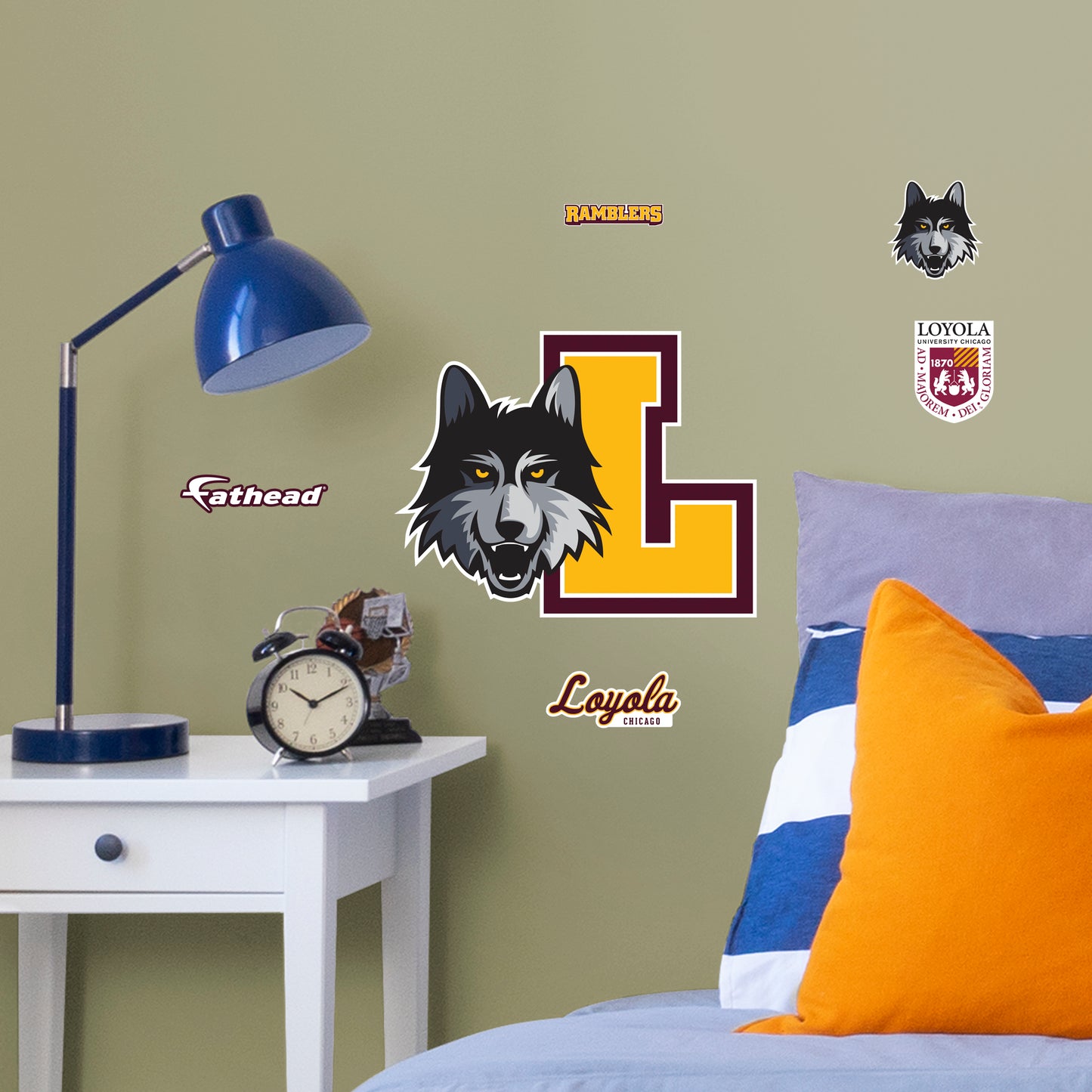 Loyola Chicago Ramblers  POD Teammate Logo  - Officially Licensed NCAA Removable Wall Decal