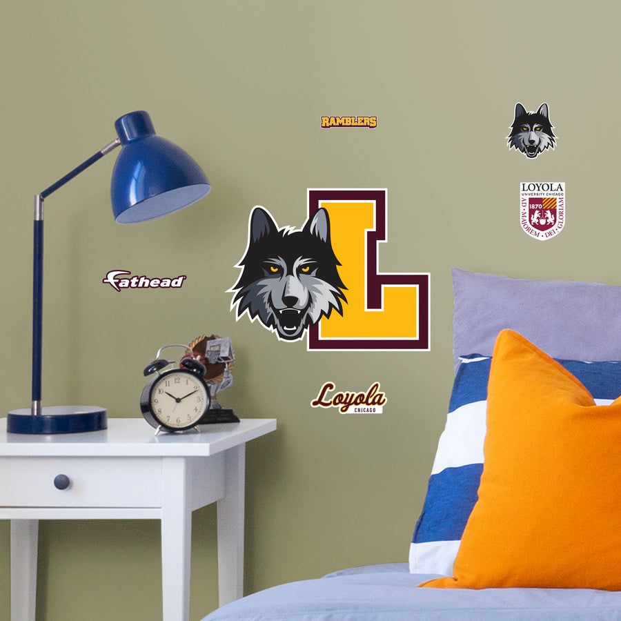 Loyola Chicago Ramblers - RealBig POD Teammate Logo Collection - Official NCAA - Reusable Vinyl Wall Decals