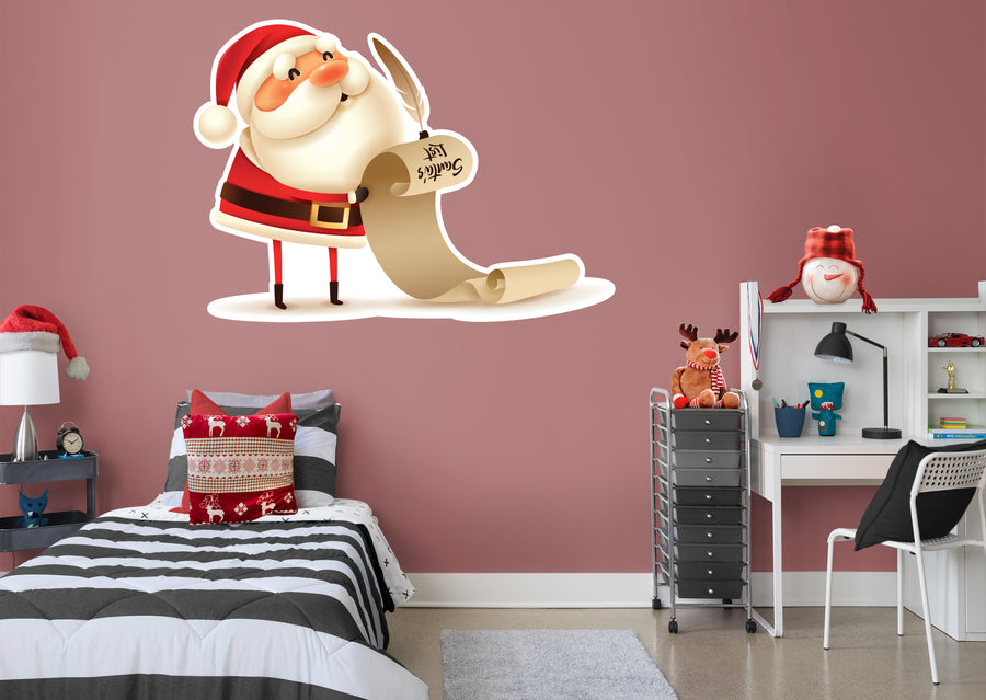 Christmas: Santa's Letter Die-Cut Character - Removable Adhesive Decal