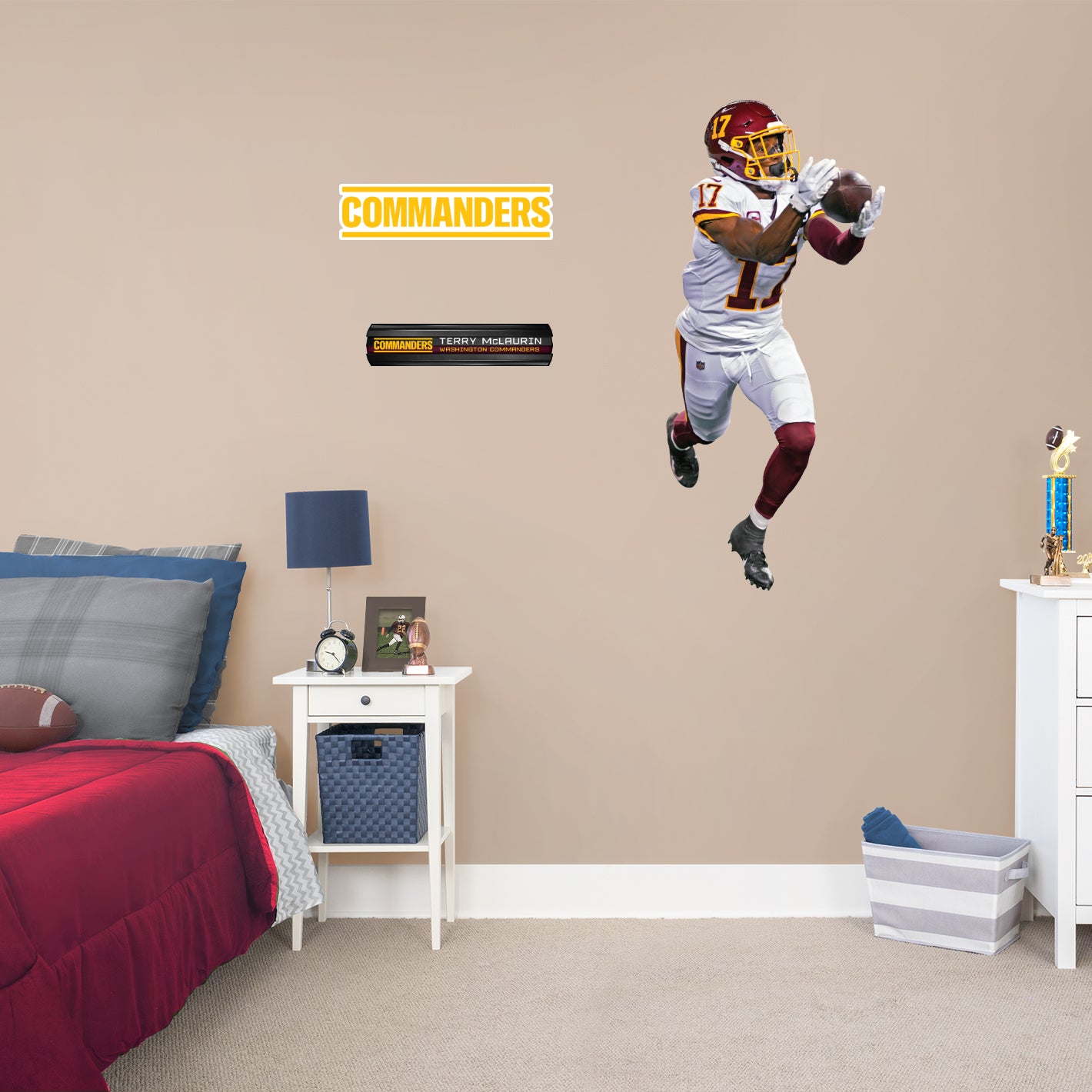Washington Commanders: Terry McLaurin         - Officially Licensed NFL Removable     Adhesive Decal