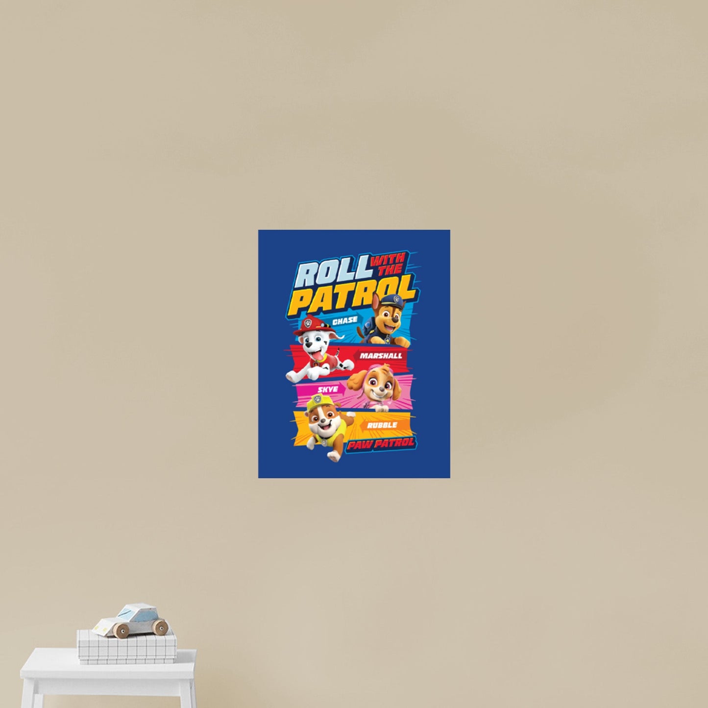 Paw Patrol: Roll with the Patrol Poster - Officially Licensed Nickelodeon Removable Adhesive Decal