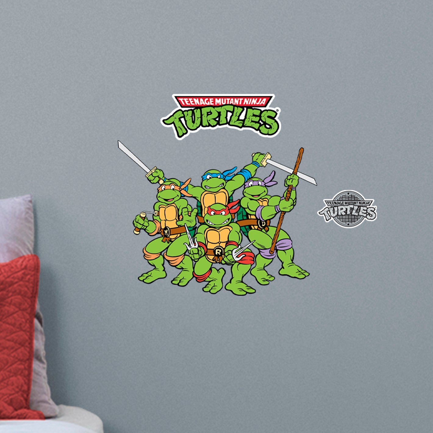 Teenage Mutant Ninja Turtles: Group Die-Cut Icon - Officially Licensed Nickelodeon Removable Adhesive Decal