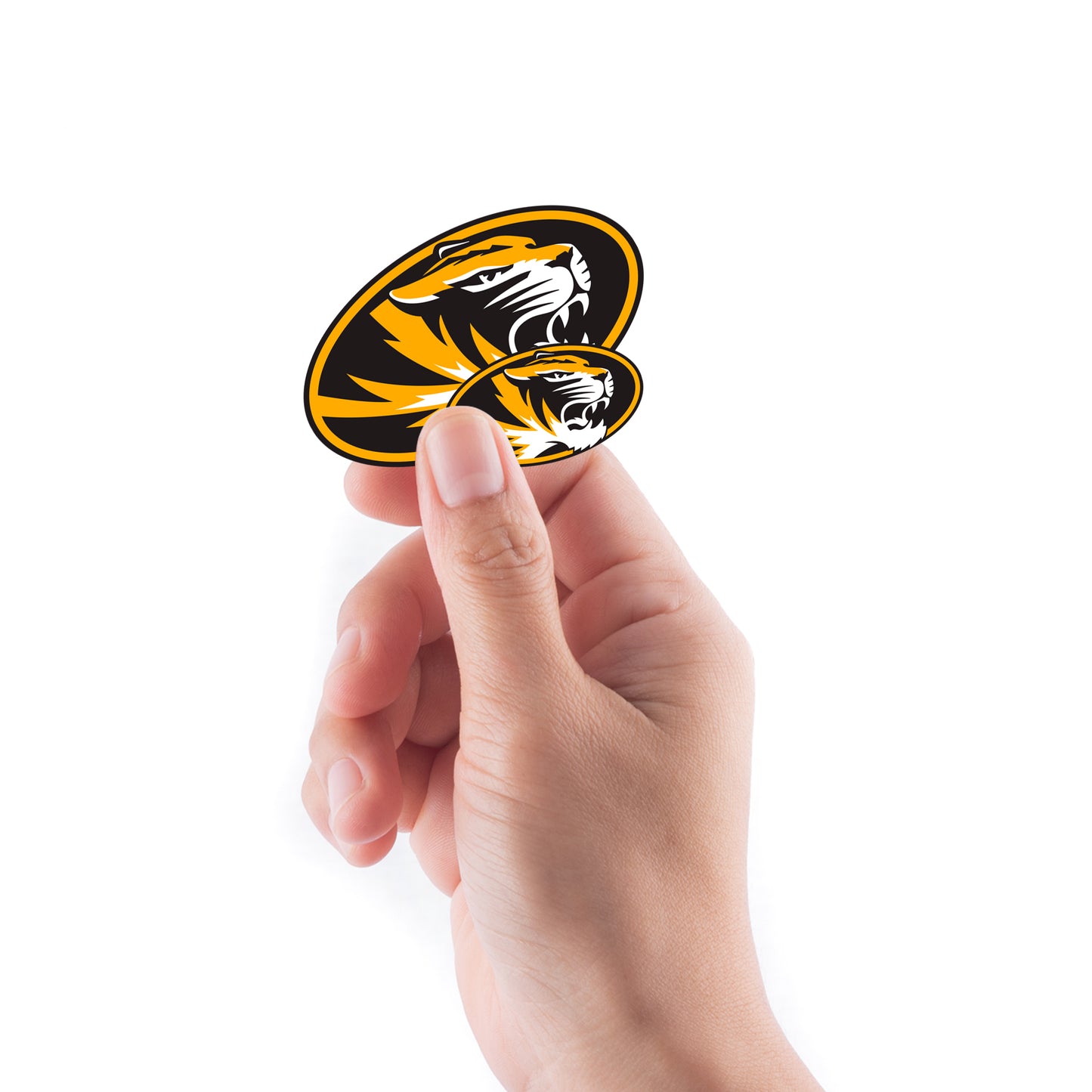 Sheet of 5 -U of Missouri: Missouri Tigers 2021 Logo Minis        - Officially Licensed NCAA Removable    Adhesive Decal