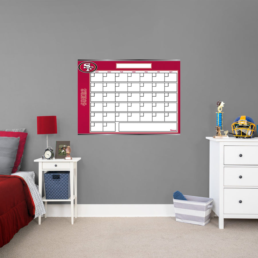 San Francisco 49ers - Dry Erase Calendar - Official NFL - Reusable Vinyl Wall Decal