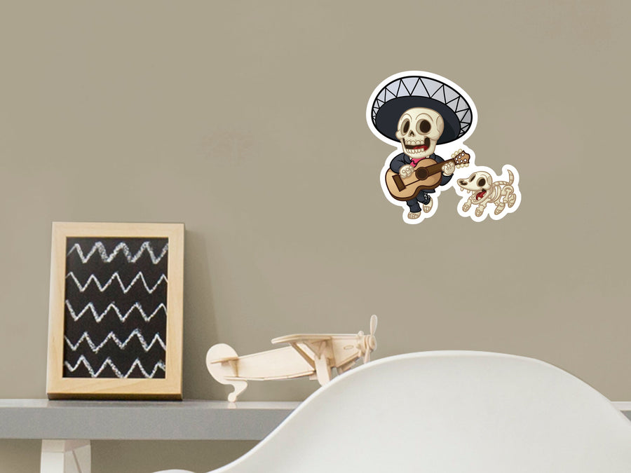 Halloween:  Playing the Guitar Icon        -   Removable Wall   Adhesive Decal