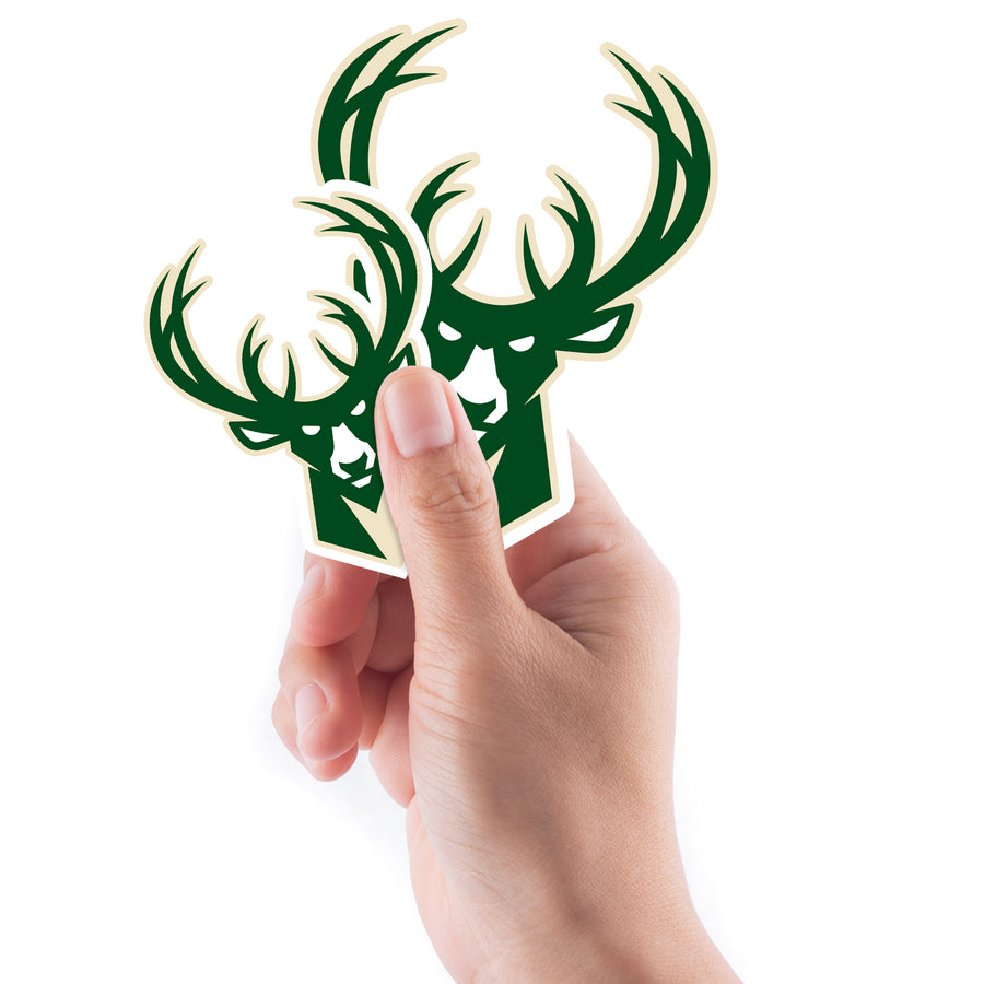 Milwaukee Bucks - 5 Logo Minis (Mixed Sizes) - Official NBA - Reusable Vinyl Decals