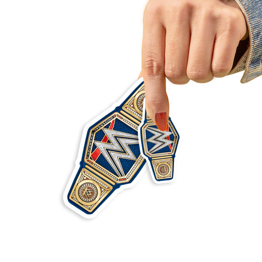 Blue Universal Title  Minis        - Officially Licensed WWE Removable     Adhesive Decal