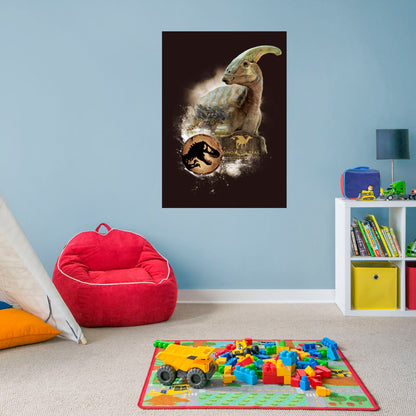 Jurassic World Dominion: Parasaurolophus Collage Poster - Officially Licensed NBC Universal Removable Adhesive Decal