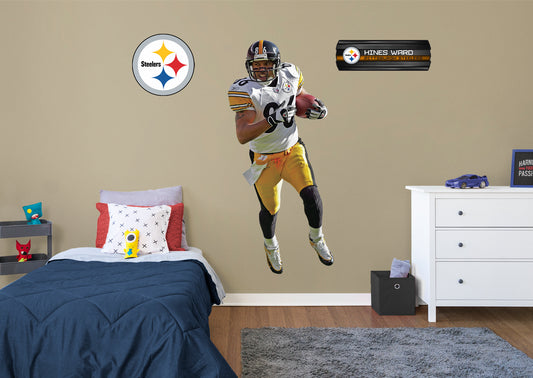 Pittsburgh Steelers: Hines Ward 2021 Legend        - Officially Licensed NFL Removable Wall   Adhesive Decal