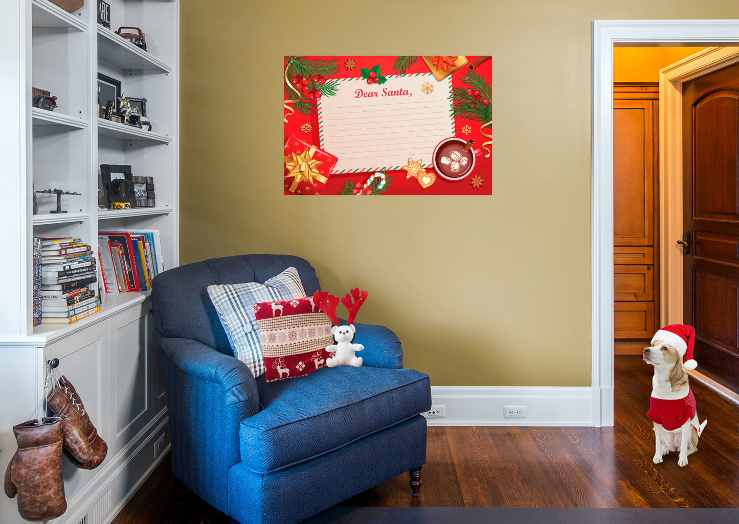 Christmas:  Hot Chocolate Dry Erase        -   Removable     Adhesive Decal