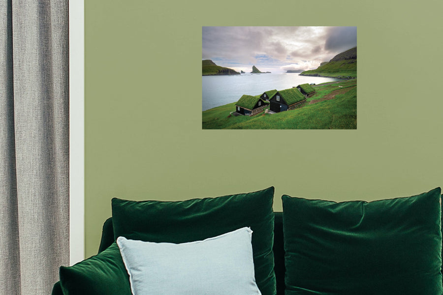 Popular Landmarks: Faroe Islands Realistic Poster - Removable Adhesive Decal