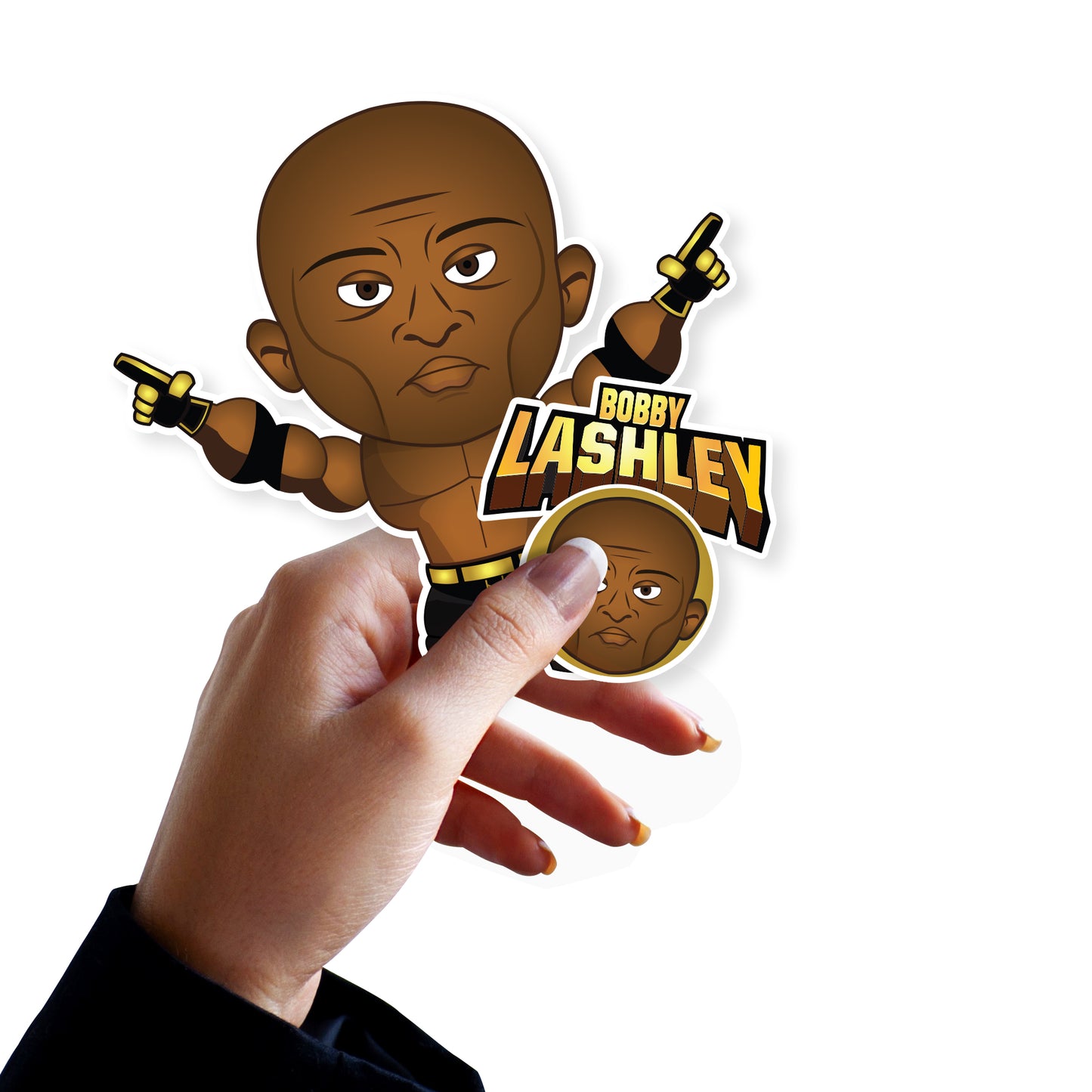 Sheet of 5 -Bobby Lashley Minis        - Officially Licensed WWE Removable     Adhesive Decal