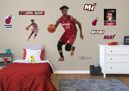 Miami Heat: Jimmy Butler 2021        - Officially Licensed NBA Removable Wall   Adhesive Decal