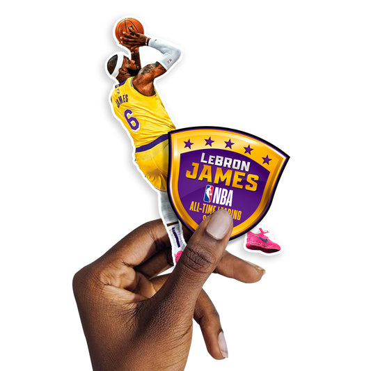 Los Angeles Lakers: LeBron James  All-Time Scoring Leader Shot Minis        - Officially Licensed NBA Removable     Adhesive Decal