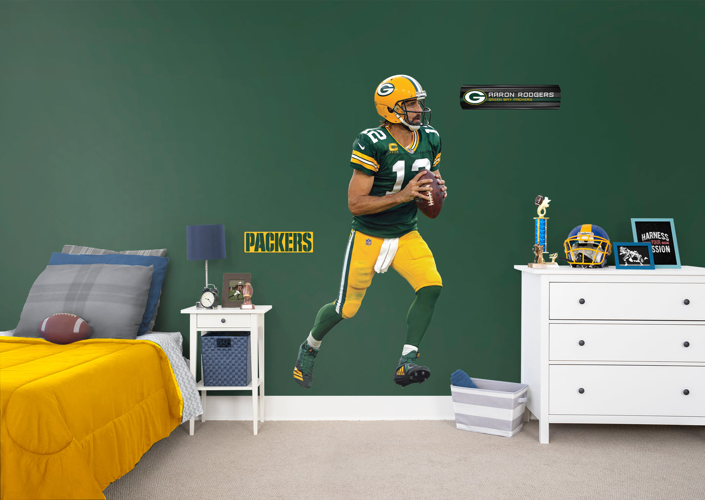 Green Bay Packers: Aaron Rodgers         - Officially Licensed NFL Removable     Adhesive Decal