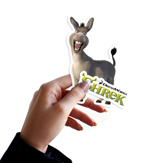 Sheet of 5 -Shrek: Donkey Minis        - Officially Licensed NBC Universal Removable    Adhesive Decal